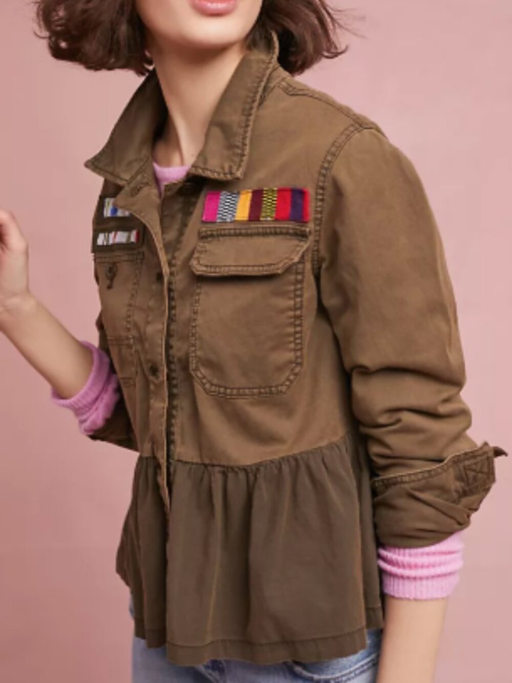 Anthropologie Peplum Military Jacket